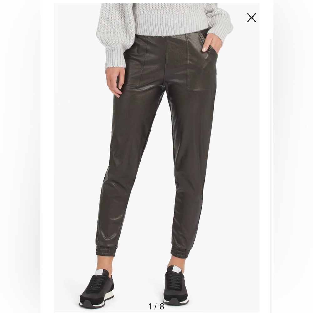 SPANX Faux Leather Joggers